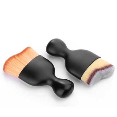 China Simple Professional Black Large Makeup Brush Large Makeup Brush Sets And Kits Foundation Powder Brush for sale