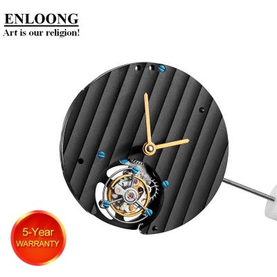 China 2019 Luxury ENLOONG MADE Real Luxury Tourbillon Movement With Manual Winding Customize OEM LOGO Black Tourbillon Movement for sale