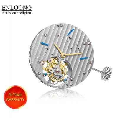 China Luxury Luxury ENLOONG Tourbillon Movement With OEM Manual LOGO Tourbillon Power Display Date Day 19 Jewelry Winding Movement for sale