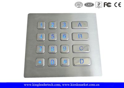 Cina Tastiera Backlit irregolare del metallo con 16 chiavi per il sistema del controllo di accesso di sicurezza in vendita