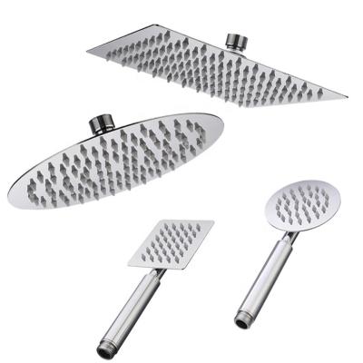 China Without Turnout 304 Stainless Steel Brass Ultra-thin Square Round Square Rainfall Shower Head For Bathroom for sale