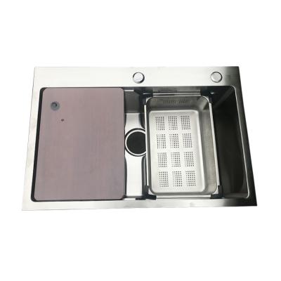 China China Factory Free 3 In 1 Kitchen Sink Faucet 304 Stainless Steel Multifunctional Handmade for sale