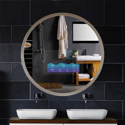 China Luminous Smart Wifi Android Scree Display Mirror Touch Screen Bath Mirrors for sale