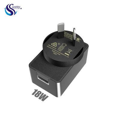 China Universal Usb-A Charger 5V 1a 2a 2000ma 2.5A 3a 2amp SAA certificate AU PLUG 5V 1a 2a 2000ma Charger 5V 2.5A 3a 2amp wall Usb Charger for sale