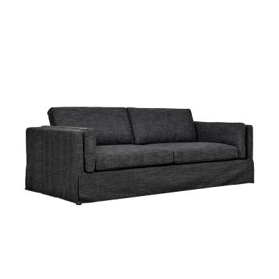 China Removable And Washable Living Room Set Sofa Set Slipcovered Factory Black Fabric Sofa Modern Living Room Sofa for sale