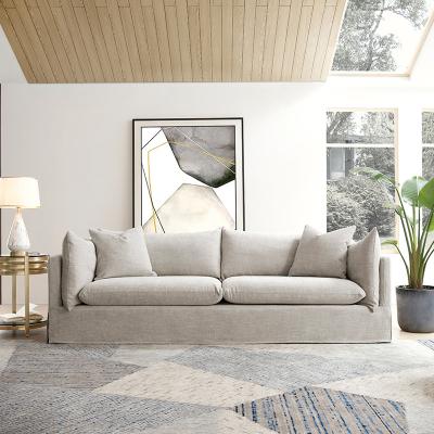 China Slipcovered modern strength factory fabric sofa cover can be removed and washed living room three people sofa living room sofas for sale