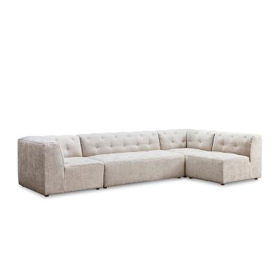 China Modular classic L-shaped home fabric sofa corner button outlet factory factory corner sofa majlis assemble fabric sofa for sale