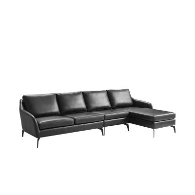 China Corner minimalist leather sofa living room factory strength living room L-shaped sofa for sale