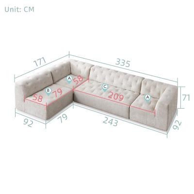 China Factory Outlet Modular Sofa Corner Fabric Lounge Living Room Sofas for sale