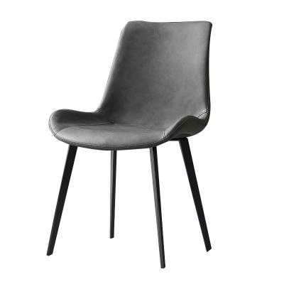 China Cooling Nordic Restaurant Dining Room Furniture Upholstery PU leather Dining Chairs for sale