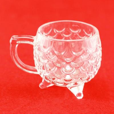 China Gift Shape Unique High Quality Three Legged Pineapple Glass Mug for sale