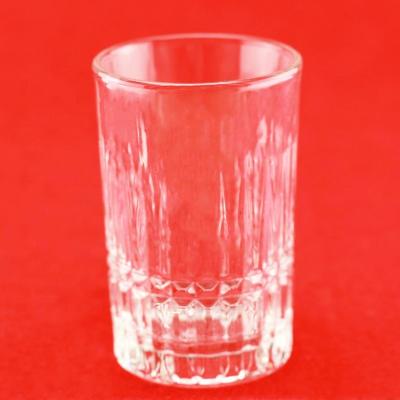 China Food Grade Embossed Round Shape Thickened Glass Mug for sale