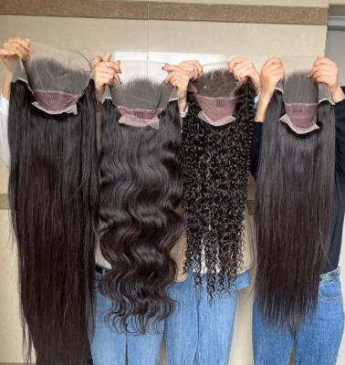 China 100% Deep Wave Wig 4x4 Lace Closure 4*4 HD Full Body Wave 360 Virgin Human Hair High Quality Black Female Transparent Wig Supplier for sale