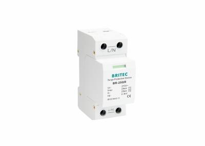 China 25kA Class I Type 1 Class B SPD Single Phase Surge Arrestor Te koop