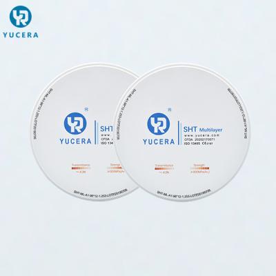 China 98x14mm 900MPA Multilayer Pre Shaded Zirconia Blocks for sale