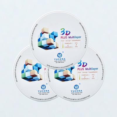 China CE Certificate Dental Zirconia Block 3D Multilayer Dental Zirconia Dics for sale