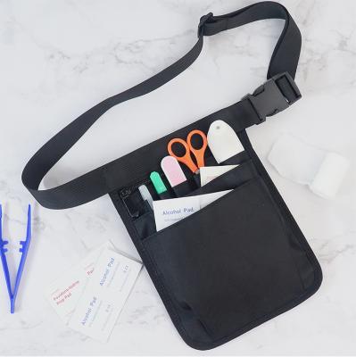 China Custom Color Logo Wholesale Pink Black Purple Water Proof Nurse Waist Bag Organizer Designer Fanny Pack Waist Bags For Medical Nurses for sale