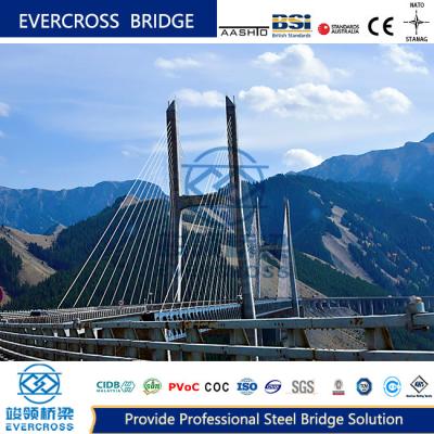 China Custom Cable Stayed Bridges Permanent Steel Cable Pedestrian Bridge for sale