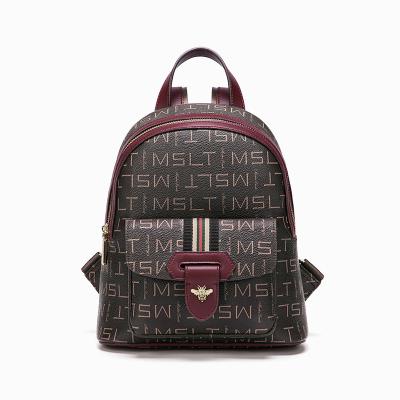 China PORTABLE High Quality Women Leather Classic Travel Backpack Fashion College Bag For Girls Large Backpack for sale