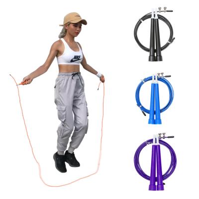 China Hot Selling Adjustable Length Rope Custom Printing Gym Logo Fast Speed Steel Wire Jump Rope Equipment for sale