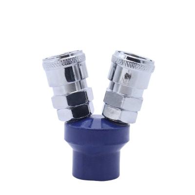 China Building Material Stores Round Air Hose Bi-Directional, Round Multi C Tee Fittings / Quick Coupler for sale