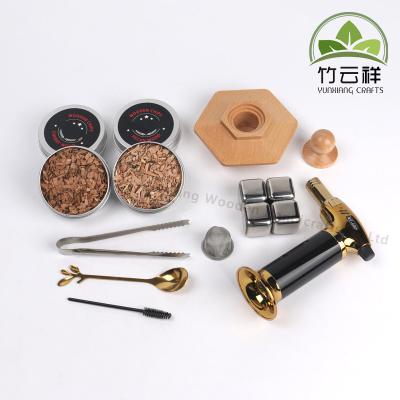 China Cocktail Kit de Fumo com Tocha - 4 Sabores Chips de Madeira - Bourbon de aniversário Presentes de Whiskey para Homens, Pai, Marido à venda