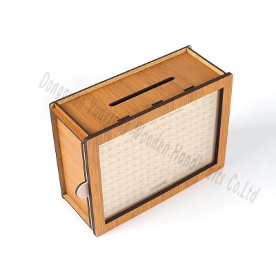 China Rustic Wooden Coin Bank – Handcrafted Money Saving Box for Kids & Adults, Eco-Friendly Piggy Bank for Boys and Girls, Ideal Gift for Birthday or Home Decoration for sale