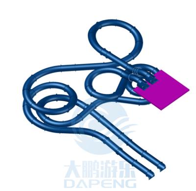 China parásitos atmosféricos ULTRAVIOLETA antis de la fibra de vidrio incluida doble de la diapositiva de los 10M Swimming Pool Water en venta