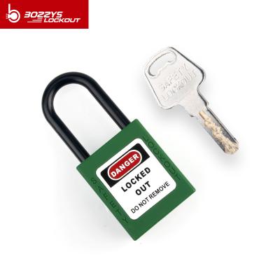 China 38MM verschilt het Nylon van de Uitsluitingshangsloten van de Sluitingsveiligheid Plastic Lichaam met of Gelijke Sleutel Te koop