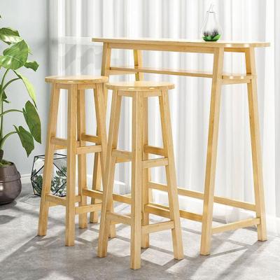 China Solid Wood Modern Designs Newest Wholesale Cafe Round Umpire Chair Bar Chair Solid Wood Legs Bar Chair for sale