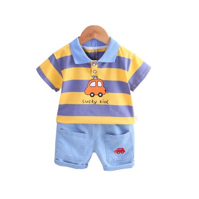 China Hot Products Polo Sleeve Jeans Cotton Sweater Boy Casual Trending Short Suit for sale