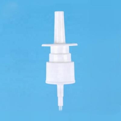 China Non Spill Medical Pump 20/410 Nose Care Nasal Mist Spray Pump Plastic Fine Cap for sale