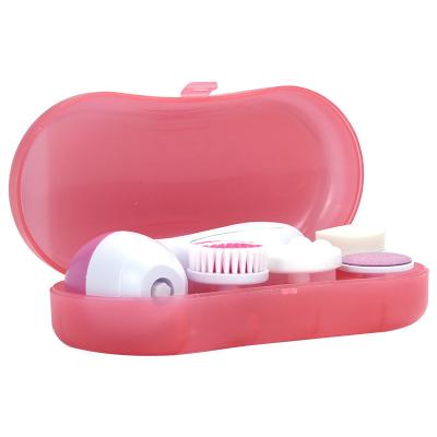 China Pore Remover 5 in 1 Electric Face Massager Waist Trimming Machine Wash Electric Facial Cleansing Brush Set for sale