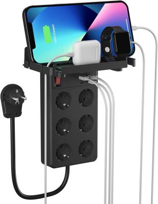 China EU 16outlet with 3usb and type-c power strip 86mm*86mm for sale