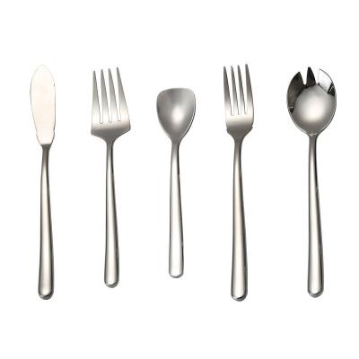 China Wholesale Classic Silver Stocked Handle Stainless Steel Cutlery Metal Spoon Fork And Knife For Event for sale
