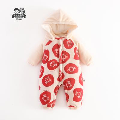 China Unique Cute Girl Soft Comfortable Hot Selling Cotton Baby Long Sleeve Romper With Snap Button for sale