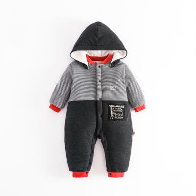China Winter Soft Cotton Hoodie Soft Cozy Hot Selling Baby Long Sleeve Romper With Snap Button for sale