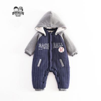 China Winter Style Soft Cozy Simple Durable Thick Cotton Clothes Baby Rompers Set for sale