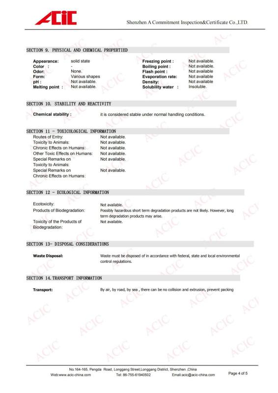 silione MSDS2022 - Rock Well Building Material Hubei Co., Ltd.