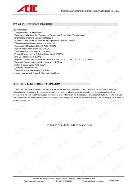 silione MSDS2022 - Rock Well Building Material Hubei Co., Ltd.