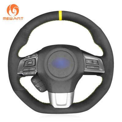 China Leather Hand Stitched DIY Steering Wheel Wrap for Subaru Legacy Impreza WRX STI 2005-2007 2008-2014 2015-2019 for sale