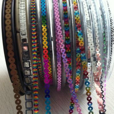 China Revisable Abrasion Resistance Sequins Twirl Embroidery Sequin Sequins Roll for sale