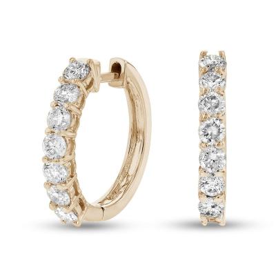 China Custom MEDBOO 14K Yellow Gold OEM Solid Gold Jewelry Moissanite Bits Romantic Moissanite Diamond Stud Earring Diamond Fine Jewelry for sale