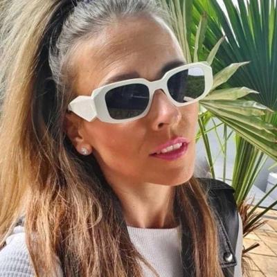 China Fashion Sunglasses 2021 Retro Luxury Sunglasses Men Women Wide Frame Small Rectangle Protective Sunglasses for sale