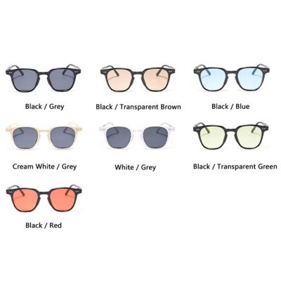 China Fashion Sun Glasses Designer Plastic Clear Color Lens Sunglass Men Women Dark Black Square Sunglasses for sale