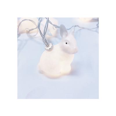 China / Factory Wholesale Cheap Holiday Decoration White Cute Rabbit Shaped Light String For Easter Season for sale