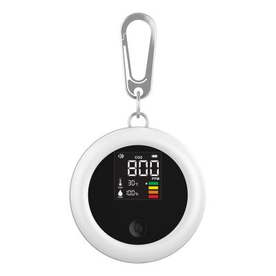 China NEW Mini Portable Main Chained Air Quality Monitor Carbon Dioxide Concentration Detector C02 Ring C02 Air Concentratio T08 for sale