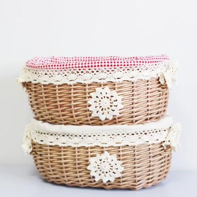 China Viable Factory Wholesale Baskets For Gifts Wicker Wicker Baskets With Lids Wicker Gift Baskets for sale