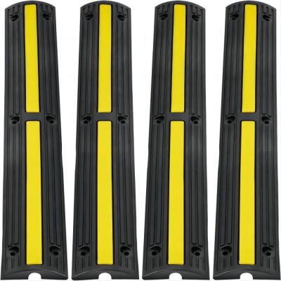 China 38in 6600Lbs Rubber Speed Hump 4 Pack Of 1 Channel Rubber Road Hump 3ton for sale