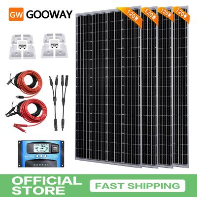 China 120w Solar Panel Kit 12v With Mounting Brackets Caravan Rv Camper Van Roof Shed for sale